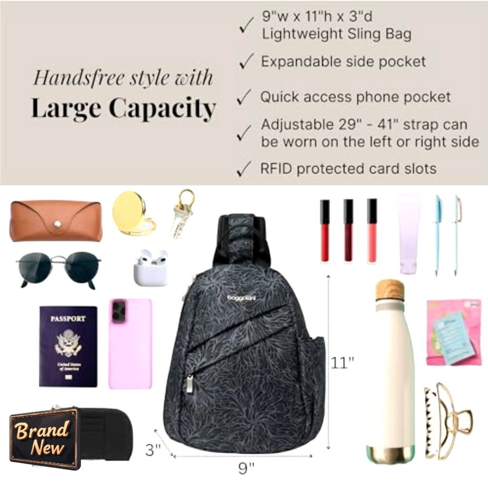 Polyester Sling Backpack with Adjustable Strap, R… - image 4